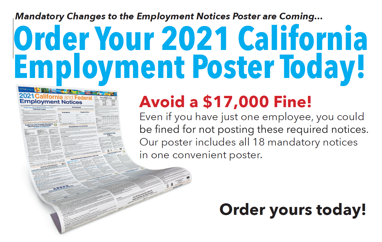 2021 Labor Law Poster Available Now Carlsbad Chamber Of Commerce